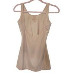 Assets Red Hot Label by Spanx Luxe & Lean Open Bust Tank Womens Size XL Beige